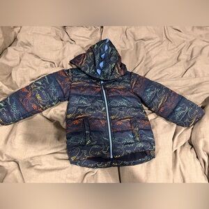 Little Me Dinosaur Fleece Lined Winter Jacket Size 3t
